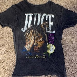 JUICE WORLD | Black Cotton Short Sleeved T-Shirt Small